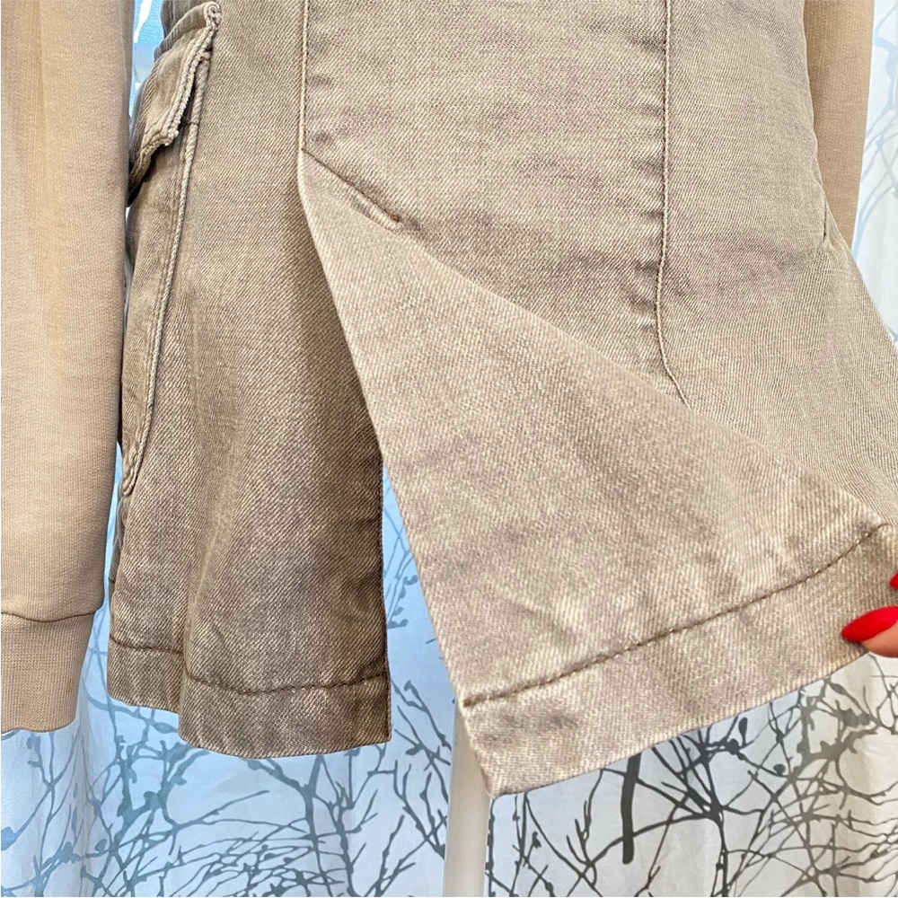 ALEXANDER MCQUEEN DISTRESSED GRAY TAN KNIT LONG SLEEVE HOODIE BLAZER JACKET - Picture 7 of 13